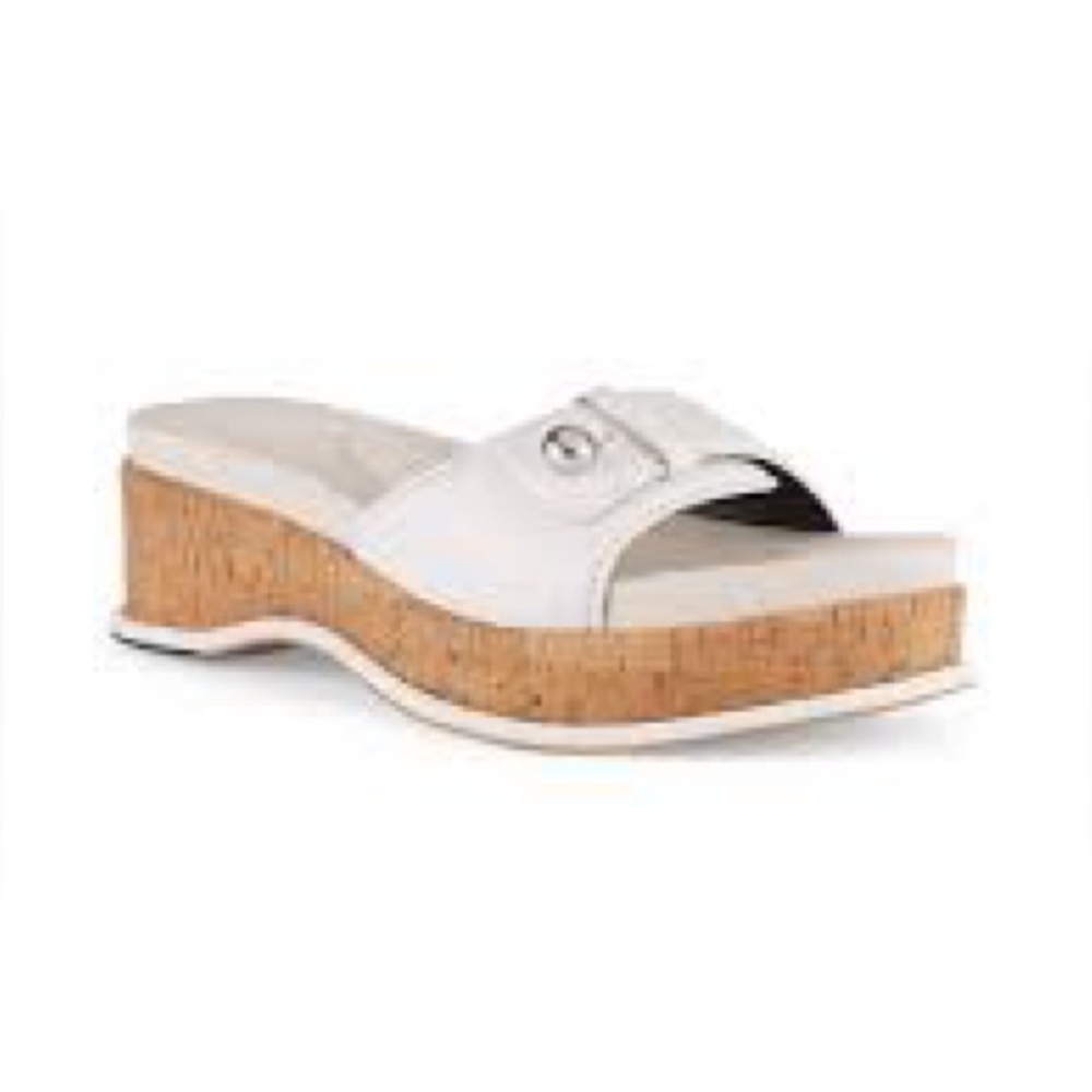 RAG & BONE - SOMMER PLATFORM SLIDE SANDAL IN ANTIQUE WHITE